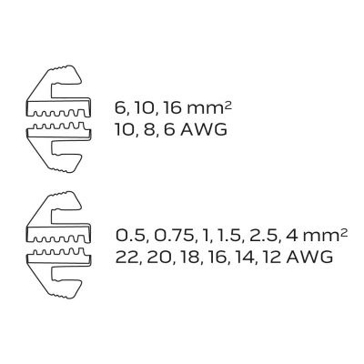 Szczypce do zaciskania końcówek tulejkowych 0,5-16mm2 (22-6 AWG) NEO 01-506 GTX (01-506)