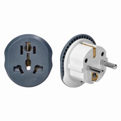 Adapter podróżny - Go to Europe, 230V/13A, uniwersalne gniazdo, wtyczka Uni-Schuko, szary TA-5 ORNO (TA-5)