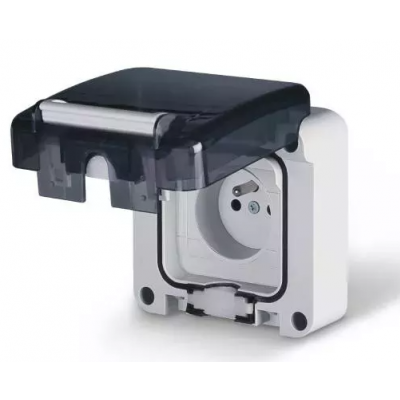 Gniazdo pojedyncze hermetyczne SCHUKO natynkowe IP66 137.6407 Scame Protecta (137.6407)
