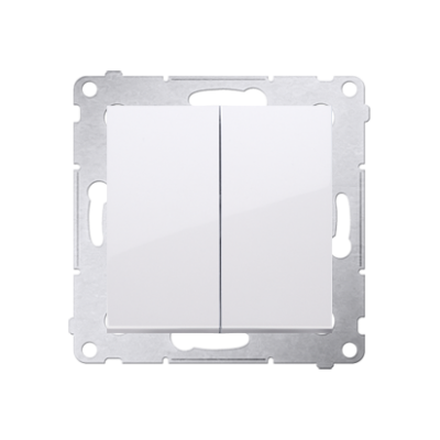Simon 54 Łącznik schodowy podwójny bez piktogramu 10A 250V zaciski śrubowe biały DW6/2.01/X/11 KONTAKT (DW6/2.01/X/11)