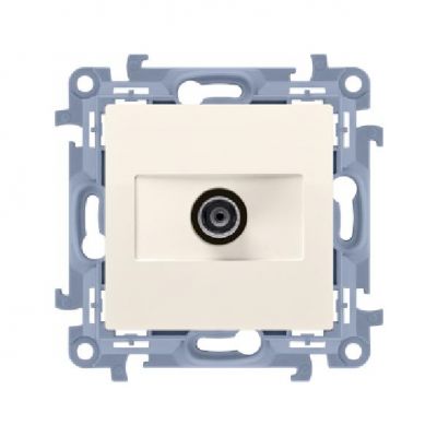 Simon 10 Gniazdo antenowe pojedyncze końcowe . Do instalacji indywidualnych krem CAK1.01/41 KONTAKT (CAK1.01/41)