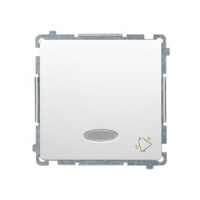 Simon Basic Przycisk dzwonek z podświetleniem LED 10A 250V szybkozłączka biały BMD1L.01/11 KONTAKT (BMD1L.01/11)