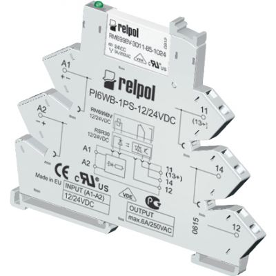 RELPOL Przekaźnik Interfejsowy PIR6WB-1PS-24VAC/DC-R01 (SZARE) (CE) 858653 (858653)