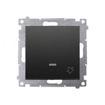 Simon 54 Przycisk „dzwonek” z podświetleniem LED 10A 250V szybkozłączka czarny DD1L.01/49 KONTAKT (DD1L.01/49)