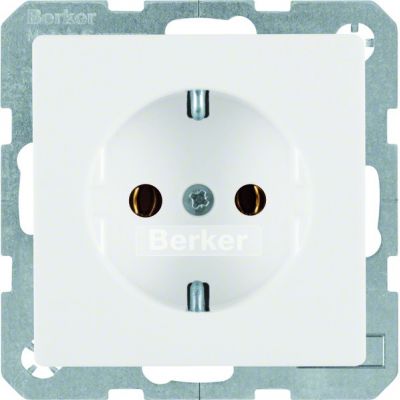 Berker SCHUKO-Steckdose polarweiss samt 47436089 (47436089)