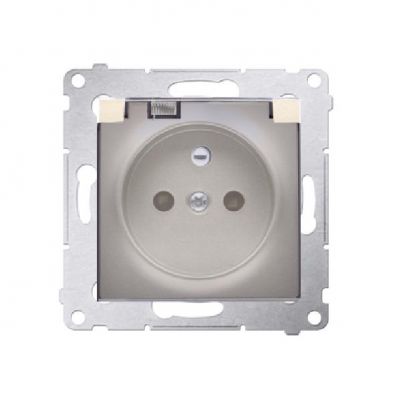 Simon 54 Gniazdo wtyczkowe do wersji IP44 Z USZCZELKĄ 16A 250V zaciski śrubowe klapka transparentna złoty mat *Uszczelka do ramek S54 PREMIUM DGZ1BZ.01/44A KONTAKT (DGZ1BZ.01/44A)