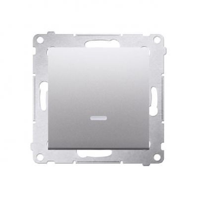 Simon 54 Łącznik pojedynczy jednobiegunowy z sygnalizacją załączenia LED szybkozłączka srebrny mat DW1ZL.01/43 KONTAKT (DW1ZL.01/43)