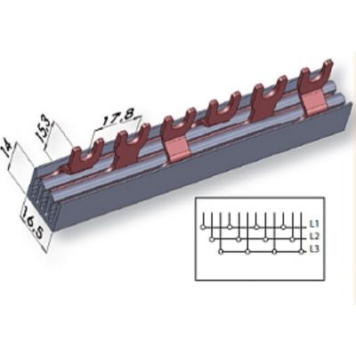 Izolowana szyna zbiorcza IZ16/3F/12 002921061 ETI (002921061)