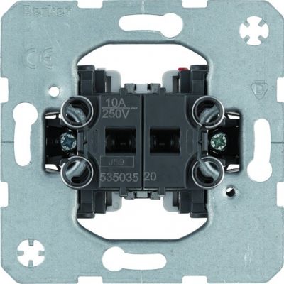 BERKER one.platform Łącznik żaluzjowy 2-klawiszowy przyciskowy jednobiegunowy mechanizm samozaciski 53503520 HAGER (53503520)