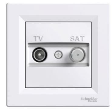Asfora gniazdo antenowe TV-SAT przelotowe 4dB biały EPH3400221 SCHNEIDER (EPH3400221)