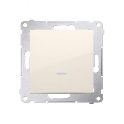 Simon 54 Łącznik pojedynczy jednobiegunowy z podświetleniem LED szybkozłączka kremowy DW1L.01/41 KONTAKT (DW1L.01/41)