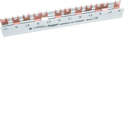 Hager Phasenschiene 4p,16qmm,12mod,Gabel KDN451D (KDN451D)