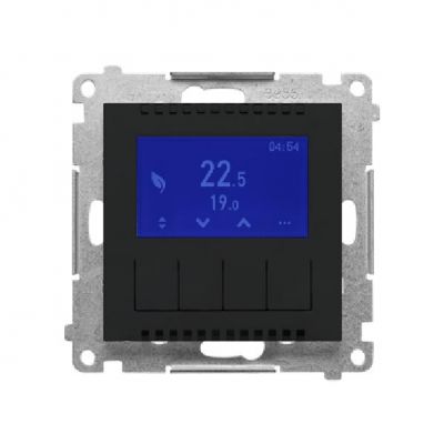 Simon 55 Termostat programowalny z wyświetlaczem Czarny mat TETD1A.01/149 KONTAKT (TETD1A.01/149)