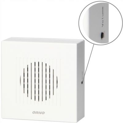 Dzwonek elektroniczny jednotonowy RINGIL MINI AC, 230V, biały OR-DP-MR-160/W ORNO (OR-DP-MR-160/W)