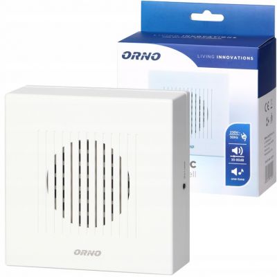 Dzwonek elektroniczny jednotonowy RINGIL MINI AC, 230V, biały OR-DP-MR-160/W ORNO (OR-DP-MR-160/W)