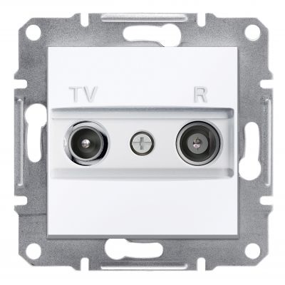 Asfora gniazdo antenowe RTV końcowe 1dB bez ramki biały EPH3300721 SCHNEIDER (EPH3300721)