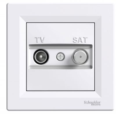 Asfora gniazdo antenowe TV-SAT przelotowe 4dB biały EPH3400221 SCHNEIDER (EPH3400221)