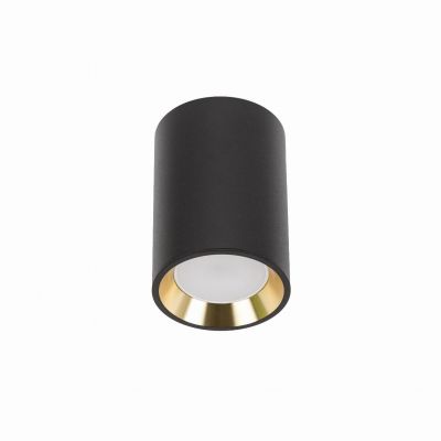 Oprawa natynkowa CHLOE MINI GU10 250V IP20 70x100mm czarny środek złoty okrągła  SLIP005016 Spectrum Led (SLIP005016)