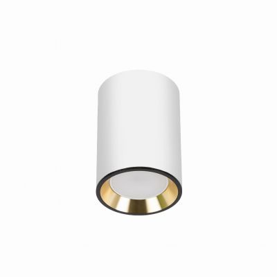 Oprawa natynkowa CHLOE MINI GU10 250V IP20 70x100mm biały środek złoty okrągła  SLIP005015 Spectrum Led (SLIP005015)