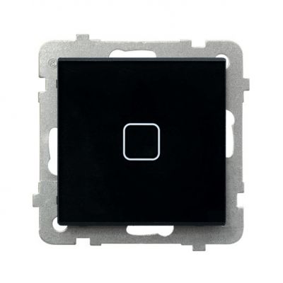SONATA TOUCH Łącznik dotykowy pojedynczy jednobiegunowy z podświetleniem kolor czarne szkło ŁPD-1RS/m/32 OSPEL (ŁPD-1RS/m/32)