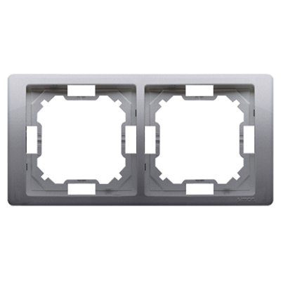 Simon Basic Neos Ramka 2-krotna NEOS – uniwersalna poziom i pion stal inox BMRC2/21 KONTAKT (BMRC2/21)