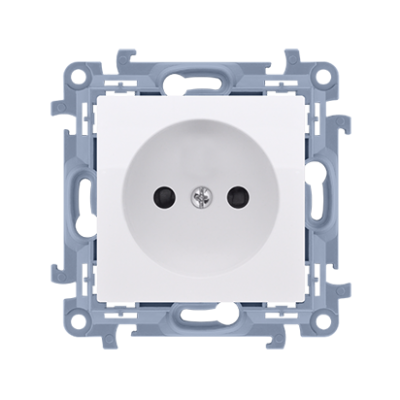 Simon 10 Gniazdo wtyczkowe bez uziemienia pojedyncze 16A 250V zaciski śrubowe biały CG1.01/11 KONTAKT (CG1.01/11)