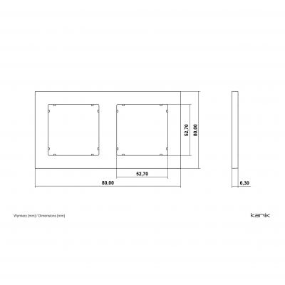 KARLIK MINI Ramka podwójna kwadratowa z tworzywa taupe 60MR-2 (60MR-2)