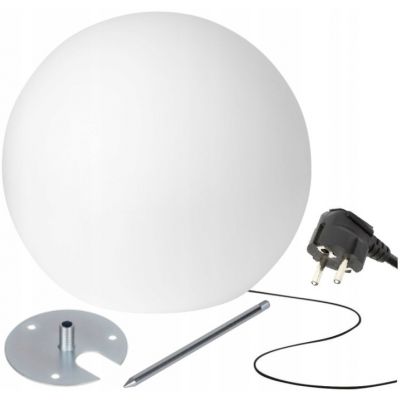 Oprawa ogrodowa kula LUNA S E27 1x40W IP44 biała O 300 AD-OP-6298WE27ZM ORNO (AD-OP-6298WE27ZM)