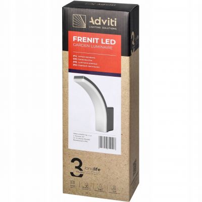 Lampa elewacyjna FRENIT II LED 12W/15W/20W ogrodowa regulowana moc IP65 4000K szara ORNO (AD-OP-6600GLPM4)