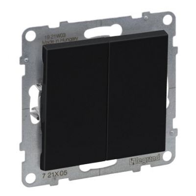 Suno Łącznik Świecznikowy - 10 Ax - 250V - Zaciski Automatyczne Czarny 721405 LEGRAND (721405)