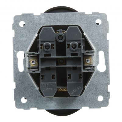 Suno Gniazdo Podwójne Z Uziemieniem 2x2P+Z 16A 250 V Zaciski Śrubowe Możliwość Montażu W Ramkach Wielkorotynych Czarny 721491 LEGRAND (721491)