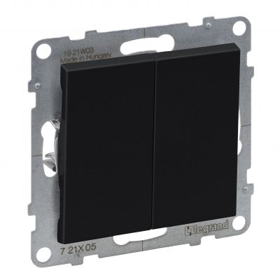 Suno Łącznik Świecznikowy - 10 Ax - 250V - Zaciski Automatyczne Czarny 721405 LEGRAND (721405)