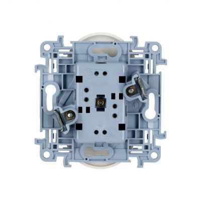 Simon 10 Gniazdo wtyczkowe z uziemieniem podwójne z przesłonami torów prądowych 16A 250V zaciski śrubowe biały CGZ2MZ.01/11 KONTAKT (CGZ2MZ.01/11)