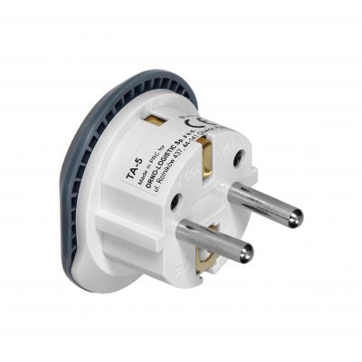 Adapter podróżny - Go to Europe, 230V/13A, uniwersalne gniazdo, wtyczka Uni-Schuko, szary TA-5 ORNO (TA-5)