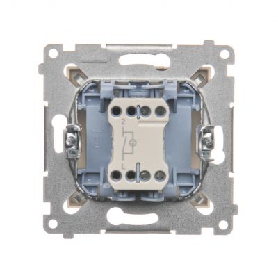 Simon 54 Łącznik pojedynczy jednobiegunowy z podświetleniem LED szybkozłączka kremowy DW1L.01/41 KONTAKT (DW1L.01/41)