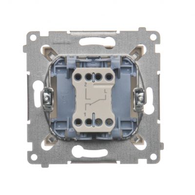 Simon 54 Łącznik schodowy 10A 250V szybkozłączka kremowy DW6.01/41 KONTAKT (DW6.01/41)