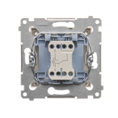 Simon 54 Łącznik schodowy z podświetleniem LED 10A 250V szybkozłączka kremowy DW6L.01/41 KONTAKT (DW6L.01/41)