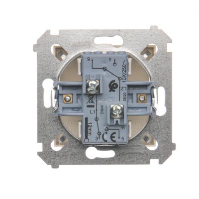 Simon 54 Łącznik schodowy podwójny 10A 250V zaciski śrubowe kremowy DW6/2.01/41 KONTAKT (DW6/2.01/41)