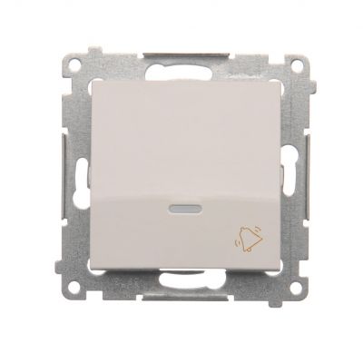 Simon 54 Przycisk „dzwonek” z podświetleniem LED 10A szybkozłączka biały DD1L.01/11 KONTAKT (DD1L.01/11)
