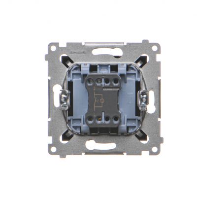 Simon 54 Przycisk „dzwonek” z podświetleniem LED 10A 250V szybkozłączka czarny DD1L.01/49 KONTAKT (DD1L.01/49)