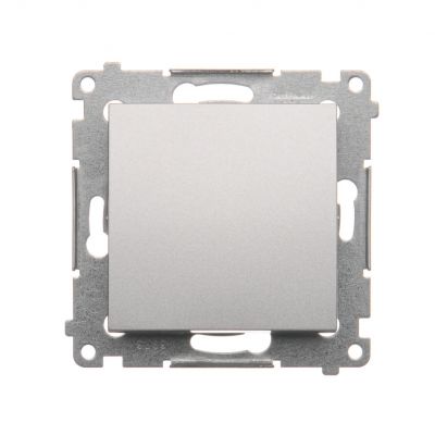 Simon 54 Przycisk pojedynczy zwierny bez piktogramu 10A 250V szybkozłączka srebrny mat DP1.01/43 KONTAKT (DP1.01/43)