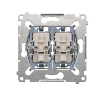 Simon 54 Łącznik schodowy i przycisk zwierny (mechanizm) 10A 250V szybkozłączka SW6P1M KONTAKT (SW6P1M)