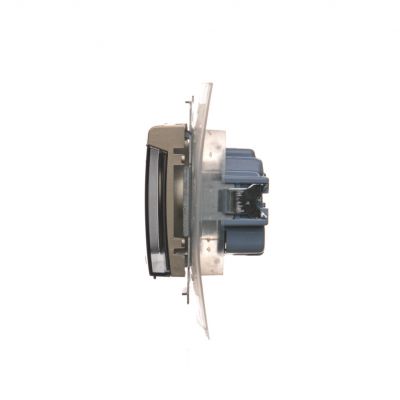 Simon 54 Gniazdo wtyczkowe do wersji IP44 Z USZCZELKĄ 16A 250V zaciski śrubowe klapka transparentna złoty mat *Uszczelka do ramek S54 PREMIUM DGZ1BZ.01/44A KONTAKT (DGZ1BZ.01/44A)