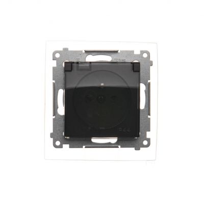 Simon 54 Gniazdo wtyczkowe do wersji IP44 Z USZCZELKĄ 16A 250V zaciski śrubowe klapka transparentna brąz mat *Uszczelka do ramek S54 PREMIUM DGZ1BZ.01/46A KONTAKT (DGZ1BZ.01/46A)
