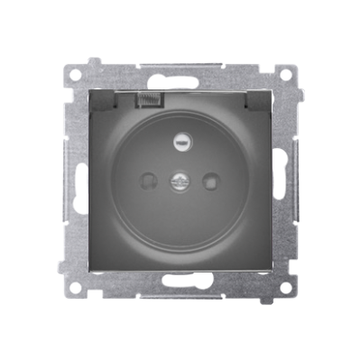 Simon 54 Gniazdo wtyczkowe do wersji IP44 Z USZCZELKĄ 16A 250V zaciski śrubowe klapka transparentna czarny *Uszczelka do ramek S54 PREMIUM DGZ1BZ.01/49A KONTAKT (DGZ1BZ.01/49A)