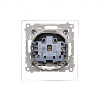 Simon 54 Gniazdo wtyczkowe do wersji IP44 Z USZCZELKĄ 16A 250V zaciski śrubowe klapka transparentna czarny *Uszczelka do ramek S54 PREMIUM DGZ1BZ.01/49A KONTAKT (DGZ1BZ.01/49A)