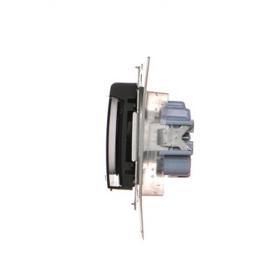 Simon 54 Gniazdo wtyczkowe do wersji IP44 Z USZCZELKĄ 16A 250V zaciski śrubowe klapka transparentna czarny *Uszczelka do ramek S54 PREMIUM DGZ1BZ.01/49A KONTAKT (DGZ1BZ.01/49A)