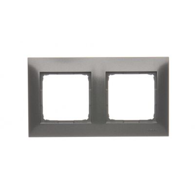 Simon 54 Premium Ramka 2-krotna PREMIUM do puszek karton-gips IP20 / IP44 antracyt DRK2/48 KONTAKT (DRK2/48)