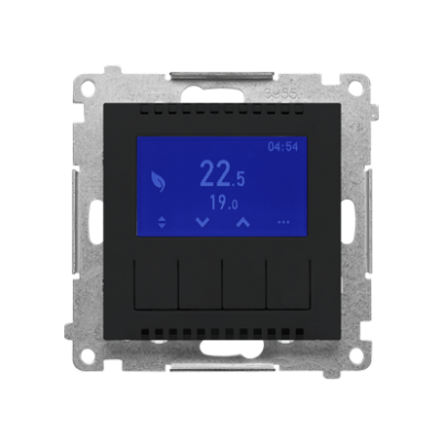Simon 55 Termostat programowalny z wyświetlaczem Czarny mat TETD1A.01/149 KONTAKT (TETD1A.01/149)