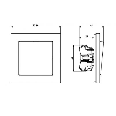 SONATA Łącznik schodowy CZARNY METALIK ŁP-3R/m/33 OSPEL (ŁP-3R/m/33)